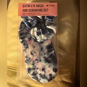 Iscream Tie Dye Satin Eye Mask and Scrunchie Set NIB